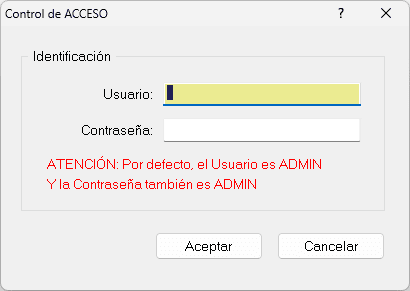 Control de ACCESO software bibliotecas mediante clave