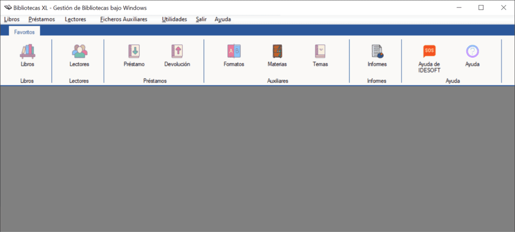 Programa Bibliotecas XL para la gestión de bibliotecas bajo Windows
